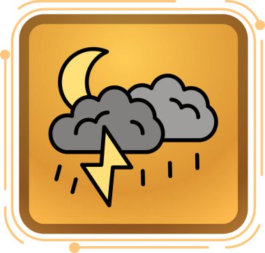 Arka planda izole edilmiş fırtına simgesi