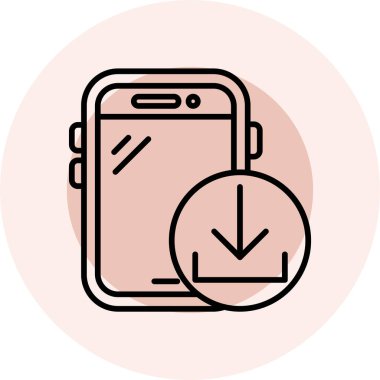 Saat simgesine sahip akıllı telefon