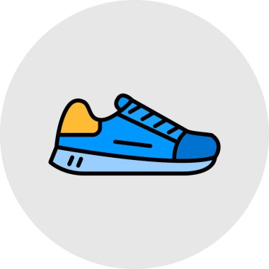 spor ayakkabısı ikon vektör illüstrasyonu