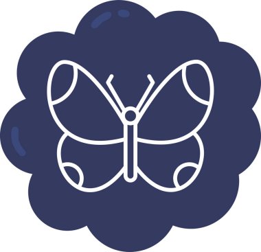 Kelebek simgesi vektör illüstrasyonu