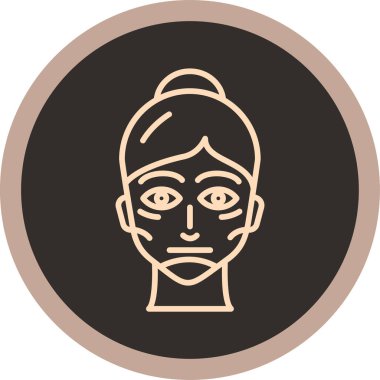 Maskeli bir kadının vektör çizimi