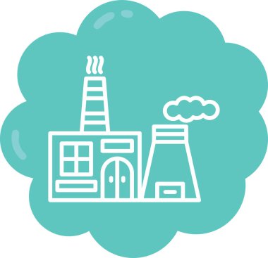 factory icon, vector illustration simple design
