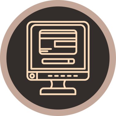 Dizüstü bilgisayar simgesi vektör çizimi