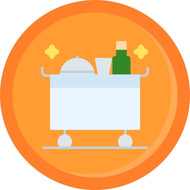 Pişirme düz vektör simgesi