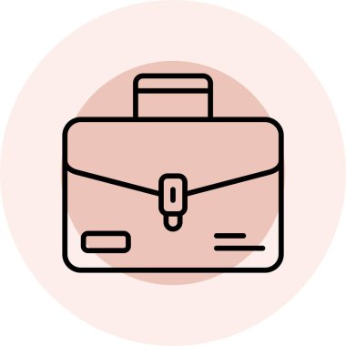 Evrak çantası ikonu. Evrak çantası vektör simgelerinin basit bir çizimi. Web tasarımı