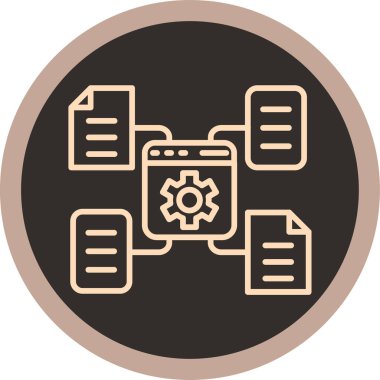 Veri analiz simgesi, vektör illüstrasyonu