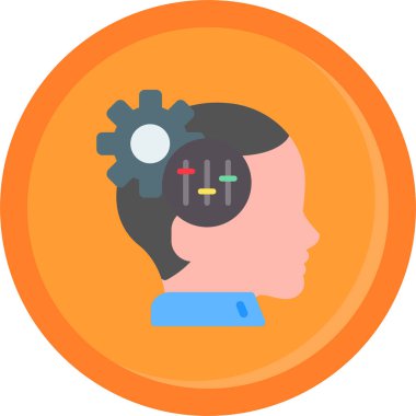 Yapay zeka. Web simgesi basit tasarım