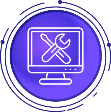 dizüstü bilgisayar. Web simgesi basit illüstrasyon