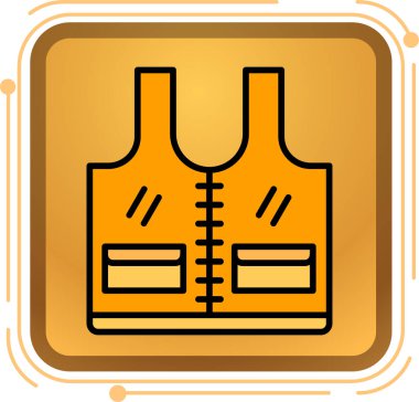 Altın kuşak simgesi beyaz arkaplanda izole edildi. Kemer ikonu. Altın kemer. vektör.