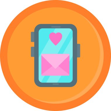 Cep telefonu simgesi, vektör illüstrasyonu