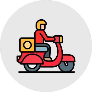 motosiklet simgesi vektör illüstrasyonu