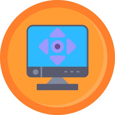 Bilgisayar. Web simgesi basit illüstrasyon