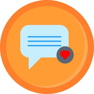 Sohbet mesaj simgesi düz biçimli