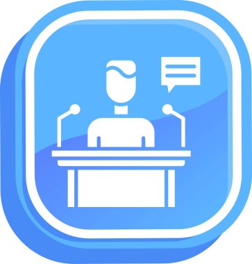 Konuşma yap. Web simgesi basit tasarım