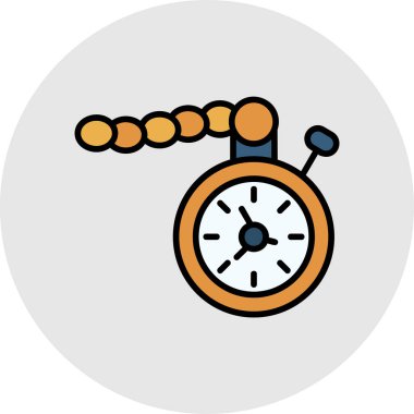 saat vektörü düz renk simgesi