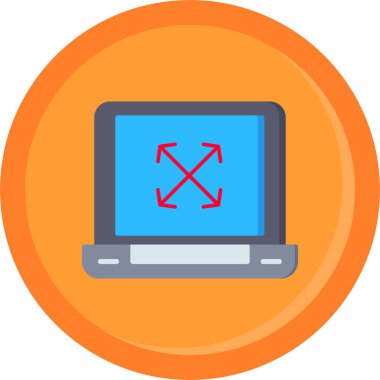 Bilgisayar. Web simgesi basit illüstrasyon