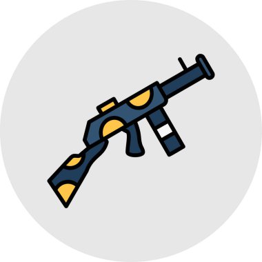 Tüfek. Web simgesi basit illüstrasyon