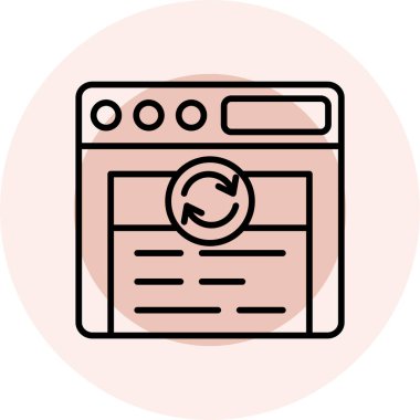 tarayıcı pencere renk vektörü düzenlenebilir simgesi