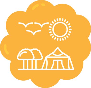 yaz ikonu vektör illüstrasyonu