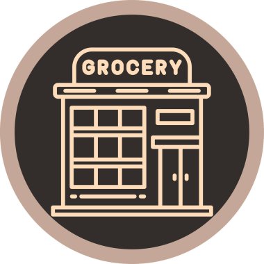 Dükkanı simgesi, basit vektör çizim