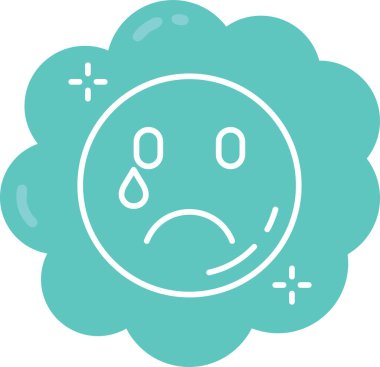 Ağlayan emoji simgesi simgesi