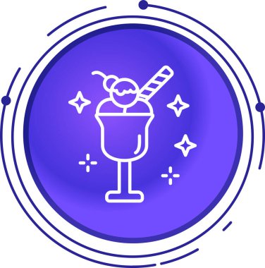 Bir bardak dondurmanın vektör çizimi