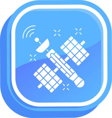 Uydu simgesinin vektör illüstrasyonu