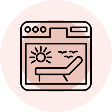 Modern simgenin vektör illüstrasyonu