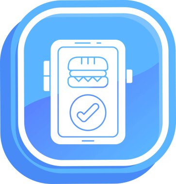 Yemek. Web simgesi basit illüstrasyon