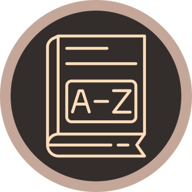 Bir kitap simgesinin vektör illüstrasyonu