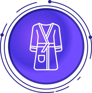 Bir kadının mavi ve beyaz ikonunun vektör çizimi