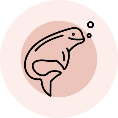 balina simgesi vektör illüstrasyonu