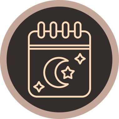 Moda biçimi izole edilmiş arkaplanda takvim simgesi