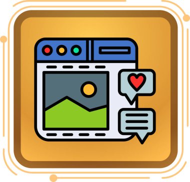 Web simgesi, vektör illüstrasyonu