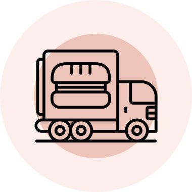 Kamyon. Web simgesi basit illüstrasyon