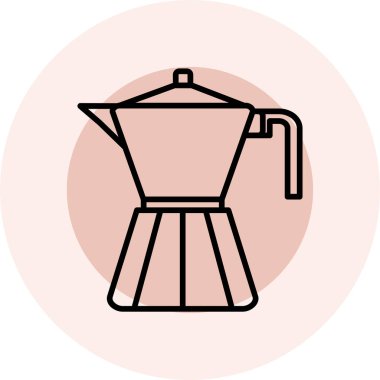 Modern kahve ikonunun vektör illüstrasyonu