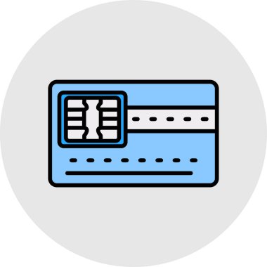 Kredi kartı simgesi vektör illüstrasyonu