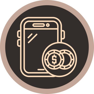 Akıllı telefon. Web simgesi basit illüstrasyon