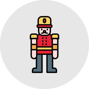 Şirin bir çizgi film simgesinin vektör çizimi