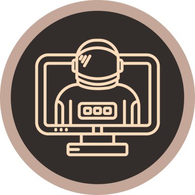 Bir bilgisayar simgesinin vektör illüstrasyonu