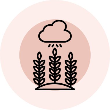 Bulut. Web simgesi basit illüstrasyon