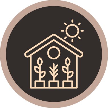 Bir ev simgesinin vektör illüstrasyonu