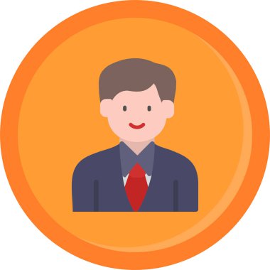 İş adamı simgesi vektör illüstrasyonu