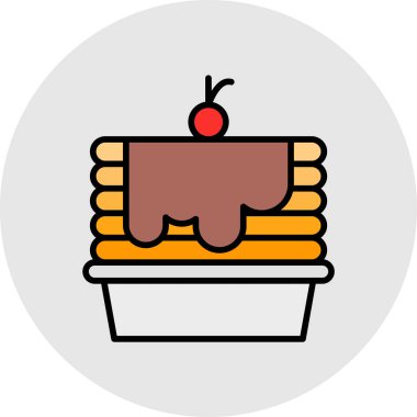 kek ikonu vektör illüstrasyonu