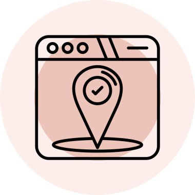 harita konumu pin vektörü simgesi