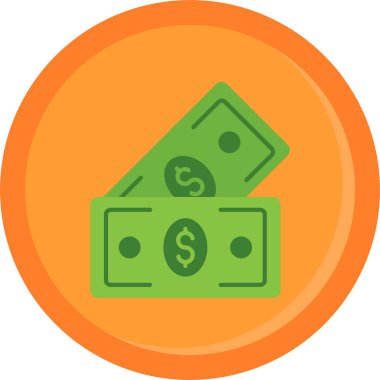 Dolar. Web simgesi basit illüstrasyon