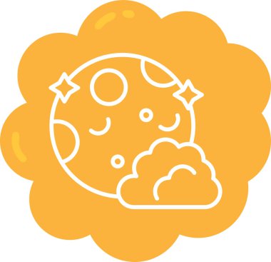 Bulut. Web simgesi basit illüstrasyon