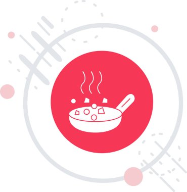 Beyaz arka planda izole edilmiş tabakta erişte ikonlu çorba. Asya 'da yemek. Asya yemekleri, Kore yemekleri. Renkli taslak konsepti. vektör