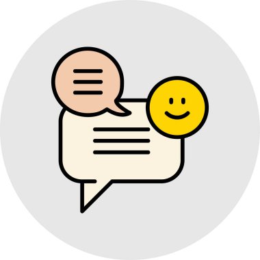 Sohbet kabarcığı vektör illüstrasyonu