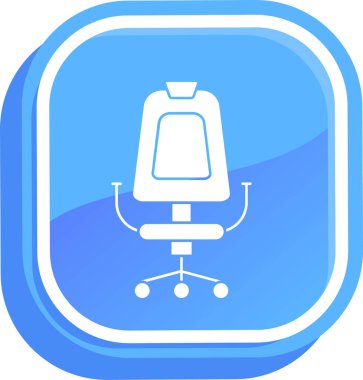 Sandalye. Web simgesi basit illüstrasyon